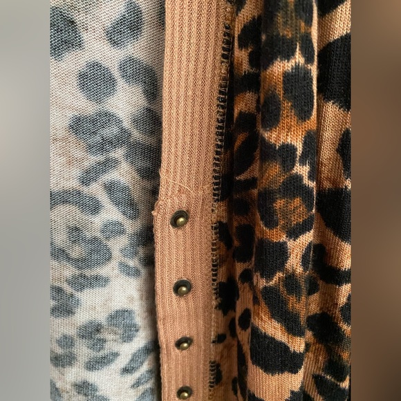 Zenana brown and black cheetah print button-down cardigan. - Picture 8 of 11
